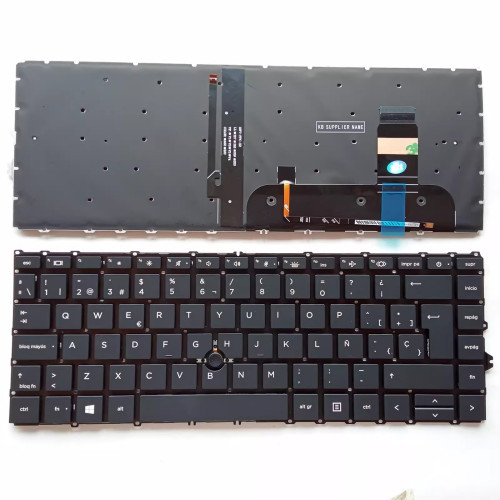 HP 840 G7 840 G8 845 745 G7 G8 backlit Spanish SP keyboard - main product image