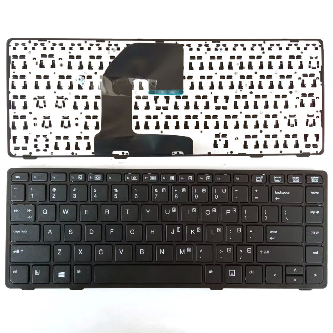 HP 8460p, 8460w, 8470p, 8470w, 6460b, 6465b, black frame US keyboard - main product image