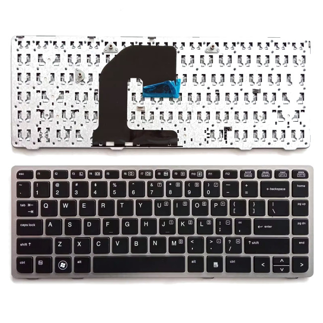 HP 8460p, 8460w, 8470p, 8470w, 6460b, 6465b, silver frame US keyboard - main product image