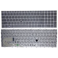 HP EliteBook 855 G5 G6, 850 G5 G6, 750 G5, 755 G5, Zbook 15U G5 G6, US keyboard silver frame