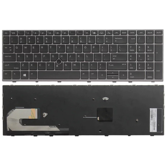 HP EliteBook 855 G5 G6, 850 G5 G6, 750 G5, 755 G5, Zbook 15U G5 G6, with trackpoint US keyboard black - main product image