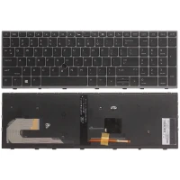 HP EliteBook 855 G5 G6, 850 G5 G6, 750 G5, 755 G5, Zbook 15U G5 G6, with trackpoint backlit US keyboard black