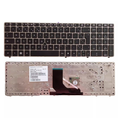 HP 8560p 6560b 6565b silver Brazilian BR keyboard