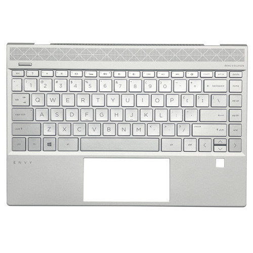 HP ENVY 13-AQ, TPN-W144, backlit US keyboard palmrest silver - main product image