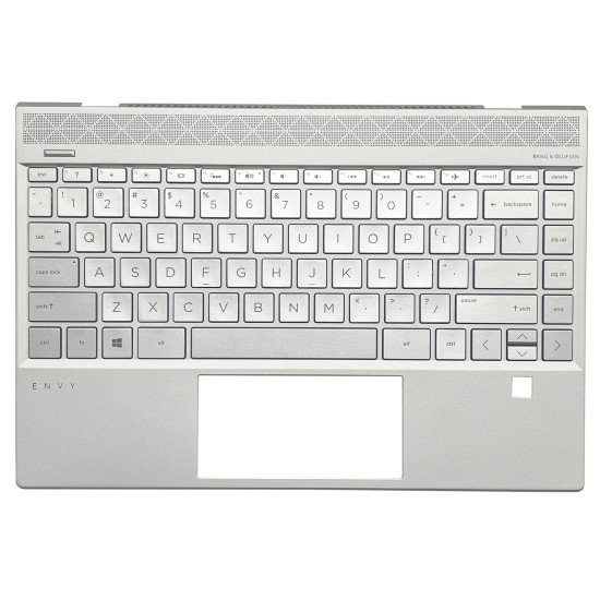 HP ENVY 13-AQ, TPN-W144, backlit US keyboard palmrest silver - main product image
