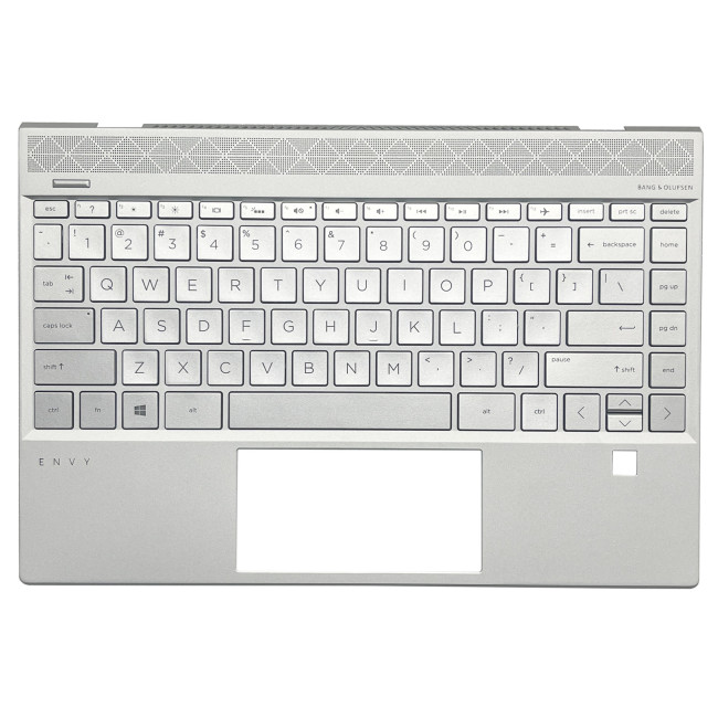 HP ENVY 13-AQ, TPN-W144, backlit US keyboard palmrest silver - main product image