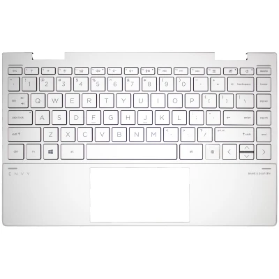 HP ENVY 13-AY, 13-BD, TPN-C147, TPN-C152, L94518-001, backlit US keyboard palmrest silver