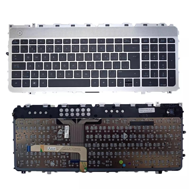 HP ENVY 17-3000 series Keyboard 665917-001 silver Canadian French CF keyboard - main product image