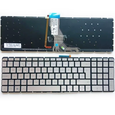 HP ENVY 17-R 17-N005TX M7-N M7-R M7-N TPN-C123 silver backlit Spanish SP keyboard