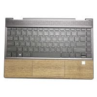 HP ENVY X360 13-AR, TPN-W141, L57495-001, backlit US keyboard palmrest brown wooden