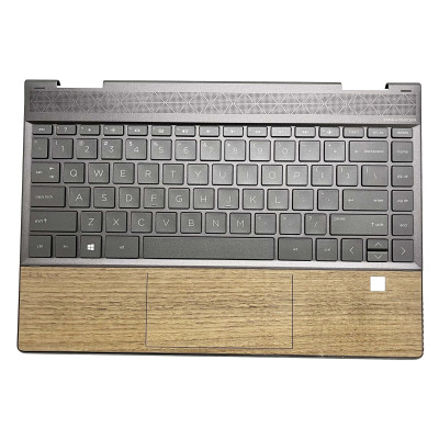 HP ENVY X360 13-AR, TPN-W141, L57495-001, backlit US keyboard palmrest brown wooden