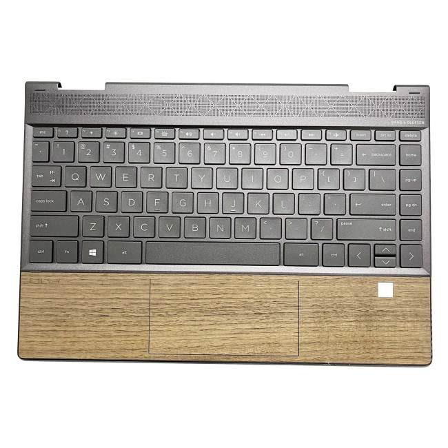HP ENVY X360 13-AR, TPN-W141, L57495-001, backlit US keyboard palmrest brown wooden - main product image