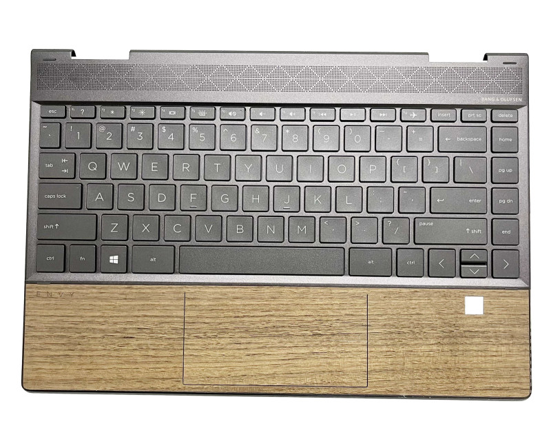 HP ENVY X360 13-AR, TPN-W141, L57495-001, backlit US keyboard palmrest brown wooden - additional view 
