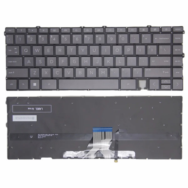 HP ENVY X360 13-AY, 13-BA, 13T-BA, 13-BD, 13M-BD, black brown backlit US keyboard - main product image