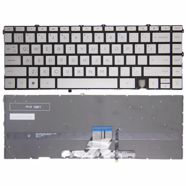 HP ENVY X360 13-AY, 13-BA, 13T-BA, 13-BD, 13M-BD, silver backlit US keyboard - main product image