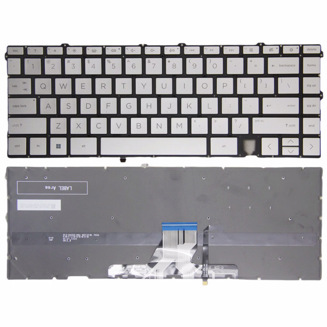 HP ENVY X360 13-AY, 13-BA, 13T-BA, 13-BD, 13M-BD, silver backlit US keyboard - main product image