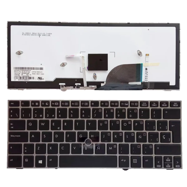 HP EliteBook 2170 2170P SG-4930-2EA silver trackpoint backlit Spanish SP keyboard - main product image
