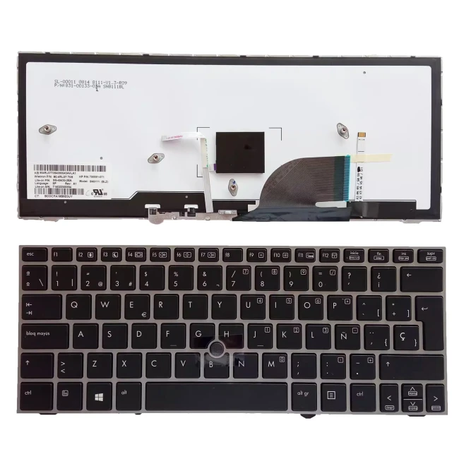 HP EliteBook 2170 2170P SG-4930-2EA silver trackpoint backlit Spanish SP keyboard - main product image