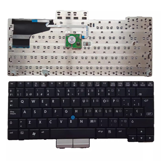 HP EliteBook 2710 2710p 2730 2730p black Spanish SP keyboard - main product image