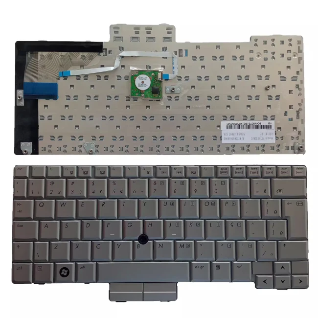 HP EliteBook 2710 2710p 2730 2730p white Brazilian BR keyboard - main product image