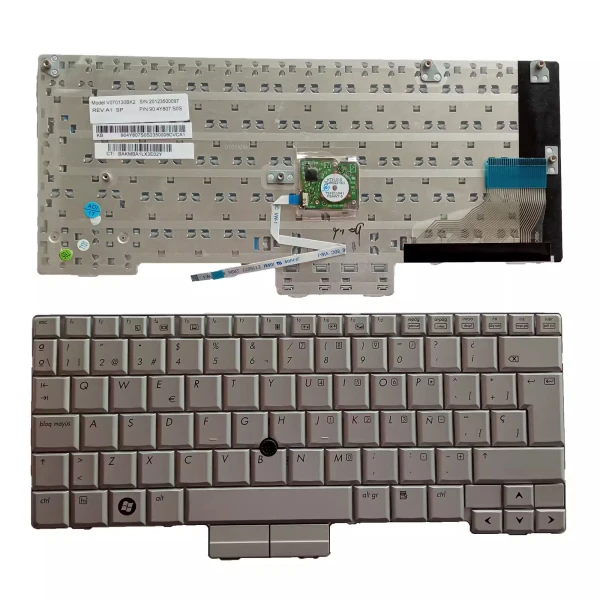 HP EliteBook 2710 2710p 2730 2730p white Spanish SP keyboard - main product image