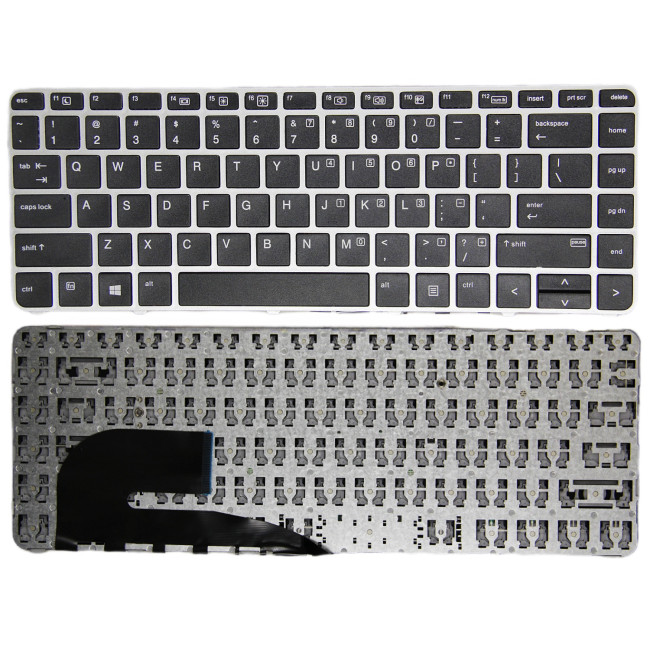 HP EliteBook 745 G3, 840 G3, 745 G4, 840 G4, 848 G3, Zbook 14U G4, silver frame US keyboard - main product image