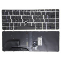 HP EliteBook 745 G3, 840 G3, 745 G4, 840 G4, 848 G3, Zbook 14U G4, silver frame backlit trackpoint US keyboard