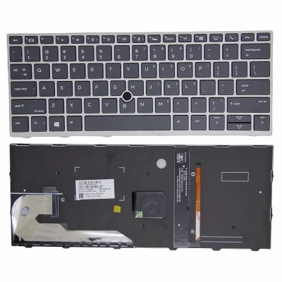 HP EliteBook 830 G5 G6, 730 G5, 735 G5, 836 G6 with trackpoint backlit US keyboard