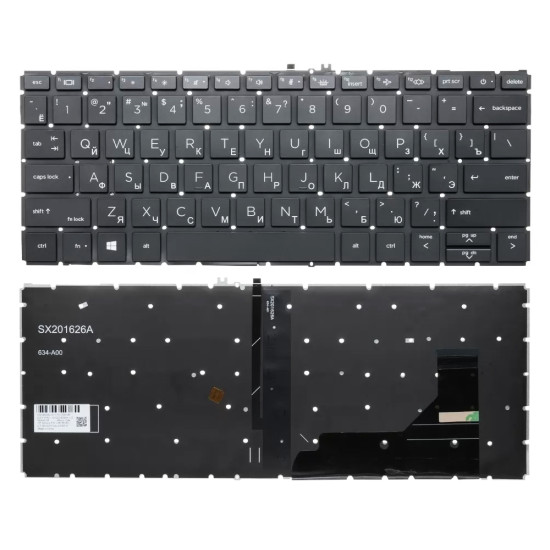 HP EliteBook 830 G7 830 G8 735 G7 735 G8 backlit Russian RU keyboard - main product image