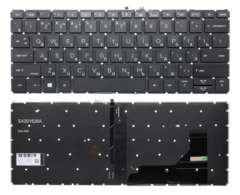 HP EliteBook 830 G7 830 G8 735 G7 735 G8 backlit Russian RU keyboard