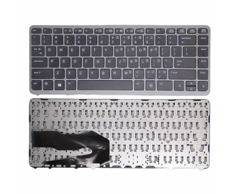 HP EliteBook 840 G1 G2 850 G1 G2 ZBook 14 G1 G2 silver frame US keyboard OEM - additional view 
