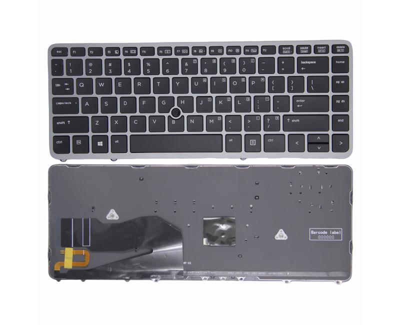 HP EliteBook 840 G1 G2 850 G1 G2 ZBook 14 silver frame with trackpoint backlit US keyboard