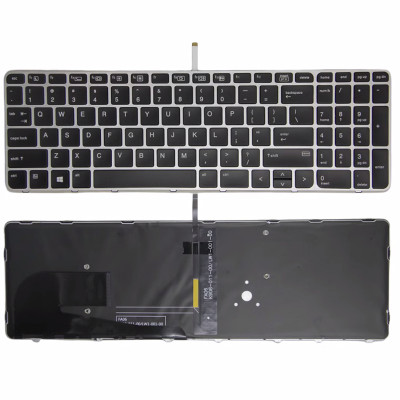 HP EliteBook 850 G3 G4, 755 G3 G4, Zbook 15u G3 G4 silver frame backlit US keyboard OEM