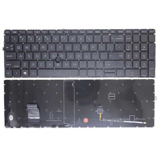HP EliteBook 850 G7 G8, 855 G7 G8, 750 G7 G8, 755 G7 G8, Zbook Firefly 15 G7 G8 US keyboard - main product image