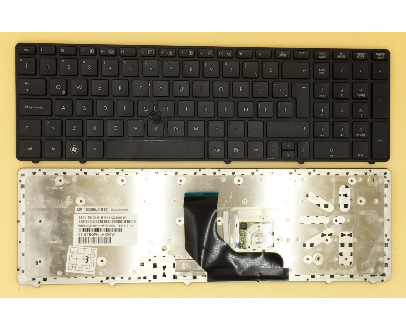 Tastiera HP Originale Italiana QWERTY Per Probook 6560B 6565B 6570B 8560P, Nero