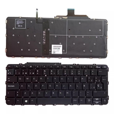 HP EliteBook Folio G1 black backlit Spanish SP keyboard