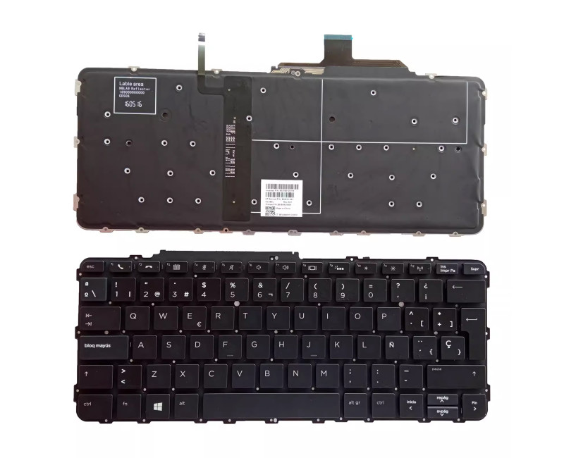 HP EliteBook Folio G1 black backlit Spanish SP keyboard - additional view 