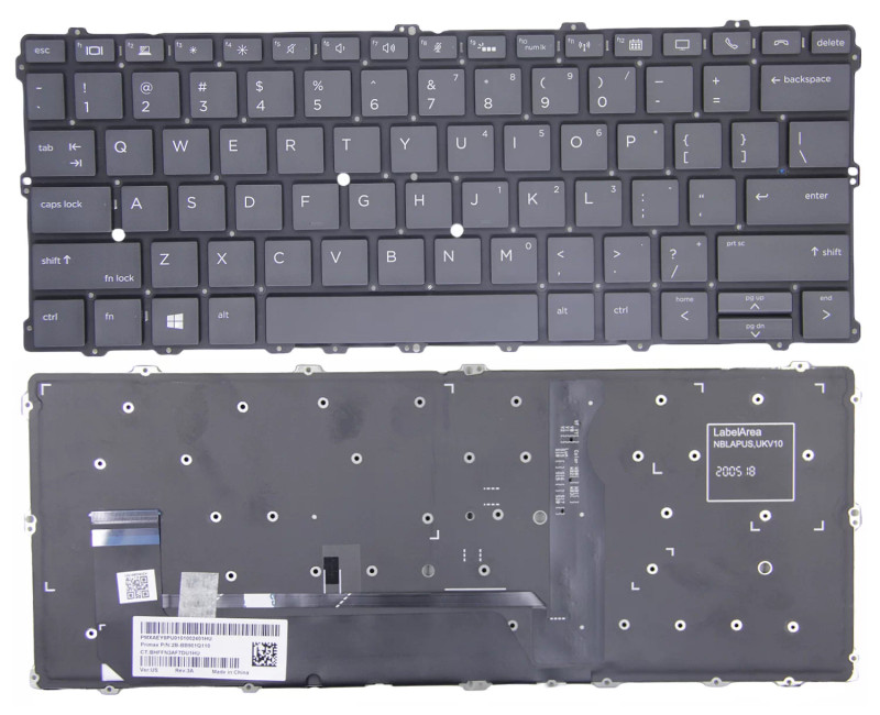 HP EliteBook X360 1030 G2 G3 G4 1020 G1 backlit US keyboard original - additional view 
