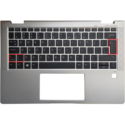 HP EliteBook X360 1030 G3, backlit US keyboard palmrest big enter key
