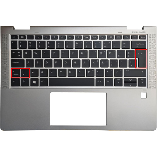 HP EliteBook X360 1030 G3, backlit US keyboard palmrest big enter key - main product image