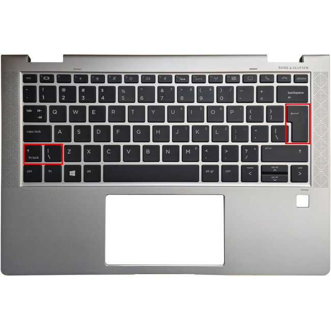 HP EliteBook X360 1030 G3, backlit US keyboard palmrest big enter key - main product image