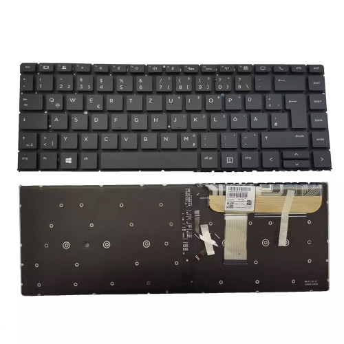 HP EliteBook X360 1040 G4 1040 G5 backlit German DE keyboard - additional view 