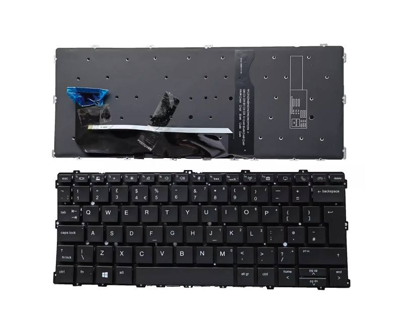 HP EliteBook x360 1030 G2 1030 G3 backlit UK keyboard - additional view 