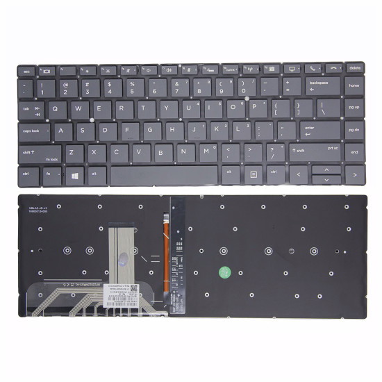 HP EliteBook x360 1040 G4, 1040 G5, 1040 G6, backlit US keyboard high copy - main product image