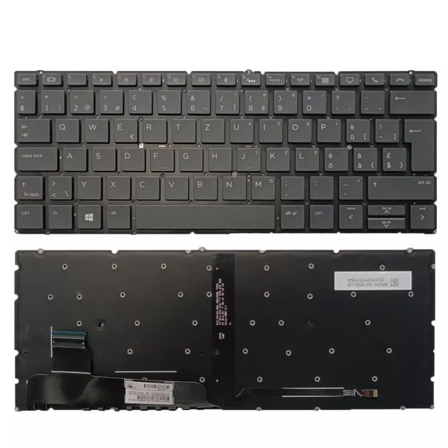 HP EliteBook x360 830 G5 x360 830 G6 backlit Swiss SW keyboard - main product image
