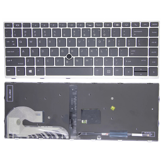 HP Elitebook 840 G5 G6, 745 G5, 846 G5, 848 G5, Zbook 14U G5, backlit trackpoint US keyboard high copy - main product image
