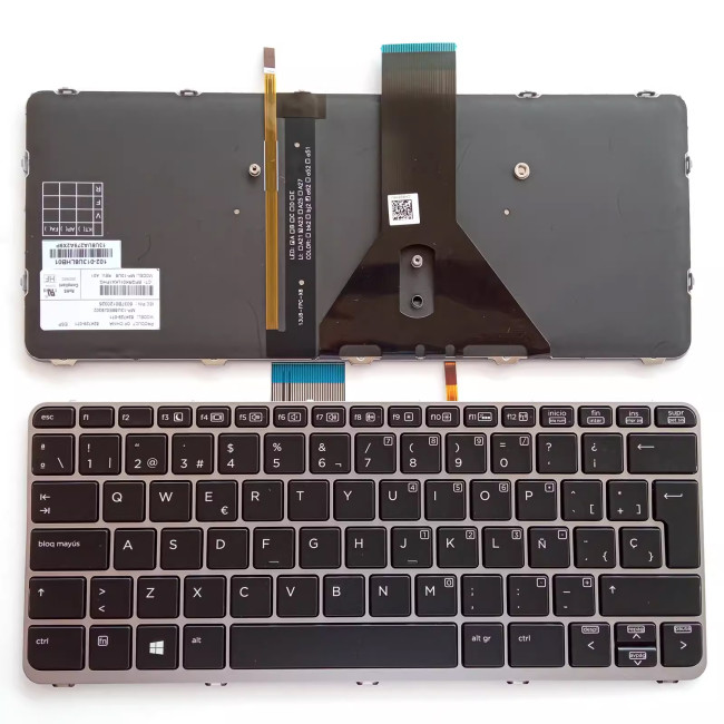 HP Elitebook Folio 1020 G1 1030 G1 backlit Spanish SP keyboard - main product image