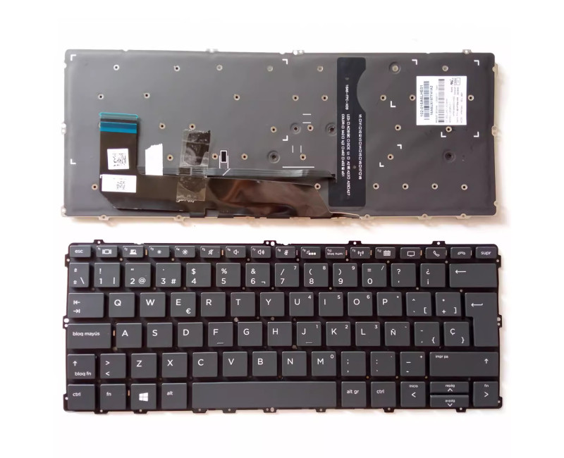 HP Elitebook X360 1030 G2 G3 G4 HSN-104C Q10C backlit Spanish SP keyboard - additional view 