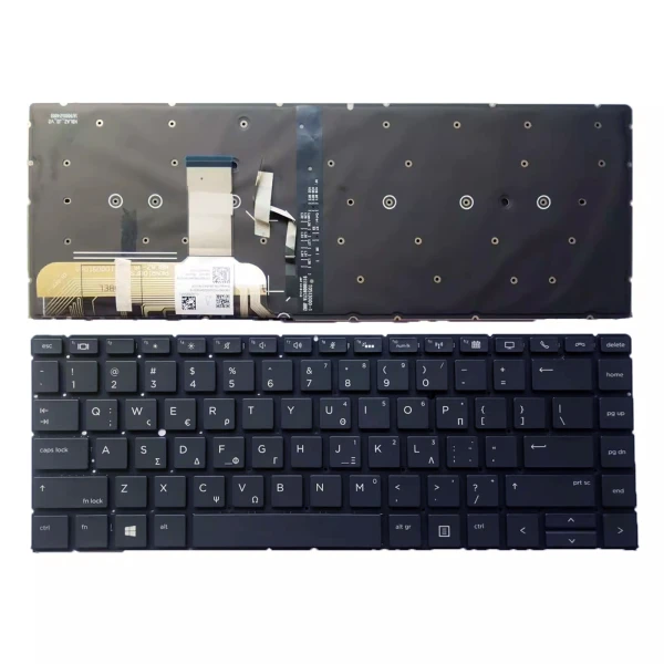 HP Elitebook X360 1040 G4 1040 G5 backlit Greek GK keyboard - main product image