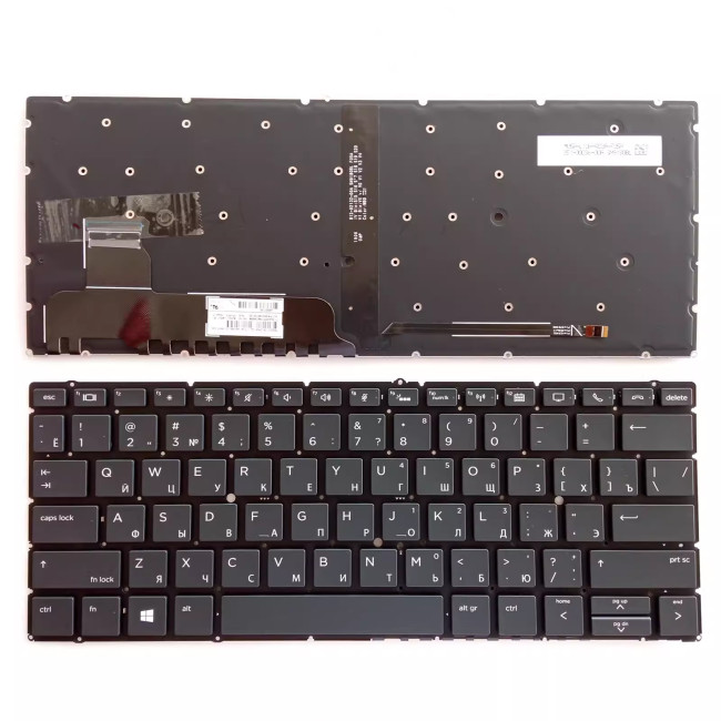 HP Elitebook X360 830 G5 830 G6 backlit Russian RU keyboard - main product image